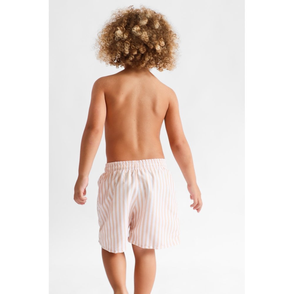 Axel Boys Camel & White Striped Swimming Trunks