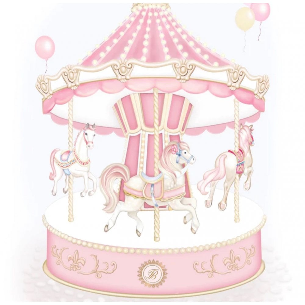 Baby Girls Carousel Baby Grow Pink