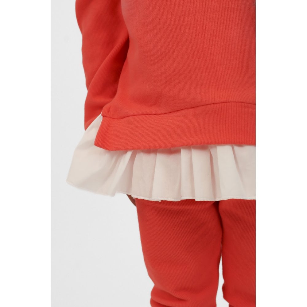 Mila Girls Legging Tracksuit Set Coral