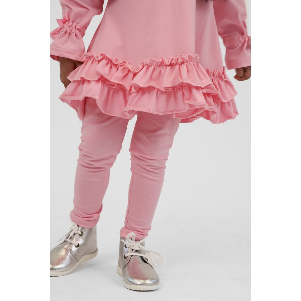 Cece Girls Frilly Pink Ruffle Tracksuit