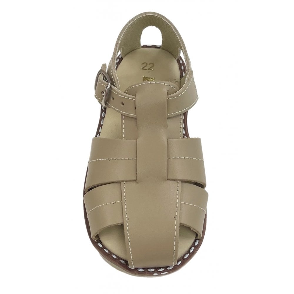 E087 Boys Closed in Sandals Beige