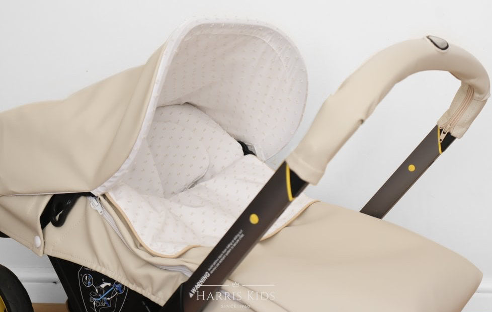 037237 Leatherette Doona Car Seat Cover Camel & White