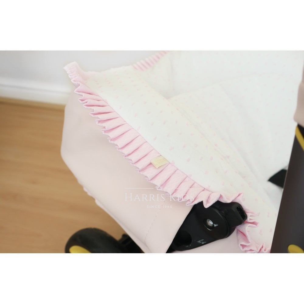 037241 Leatherette Pink & White Doona Car Seat Cover