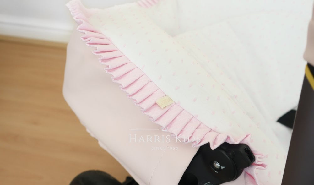 037241 Leatherette Pink & White Doona Car Seat Cover