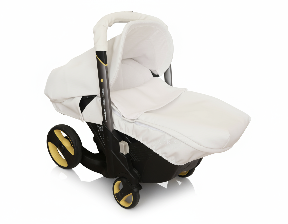 068241 Leatherette Doona Car Seat Cover White