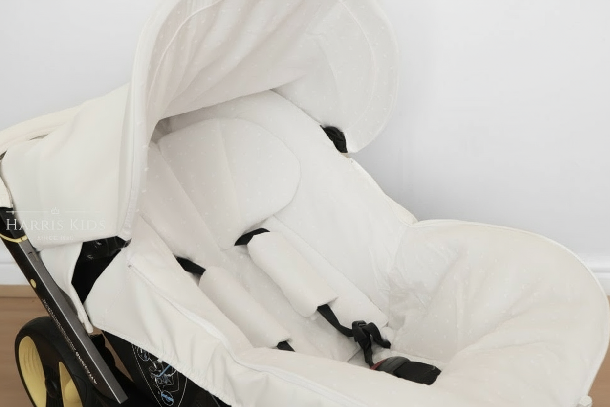 068241 Leatherette Doona Car Seat Cover White