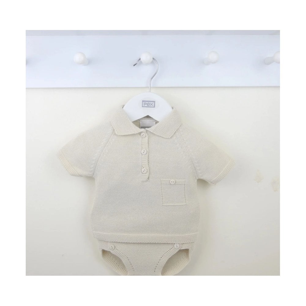 Pex Bradley - Beige Knitted Top & Pant Set