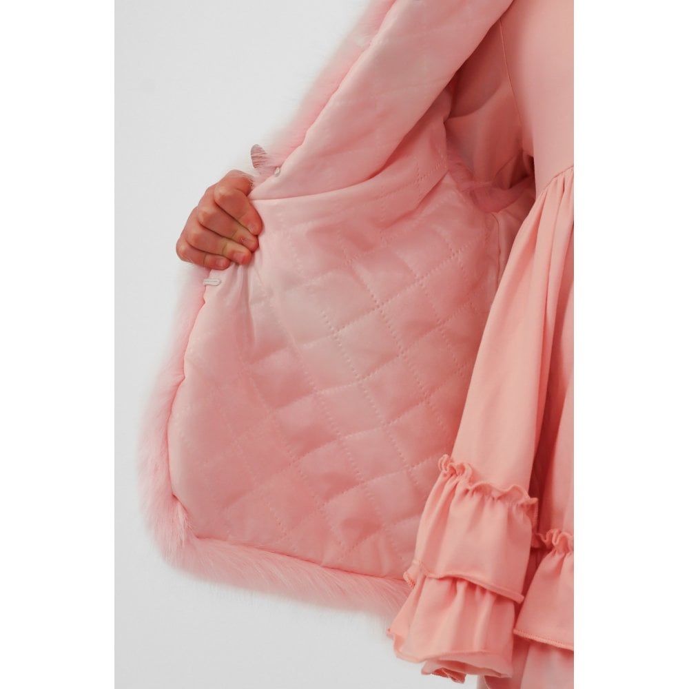 Alora Girls Faux Fur Gilet Baby Pink