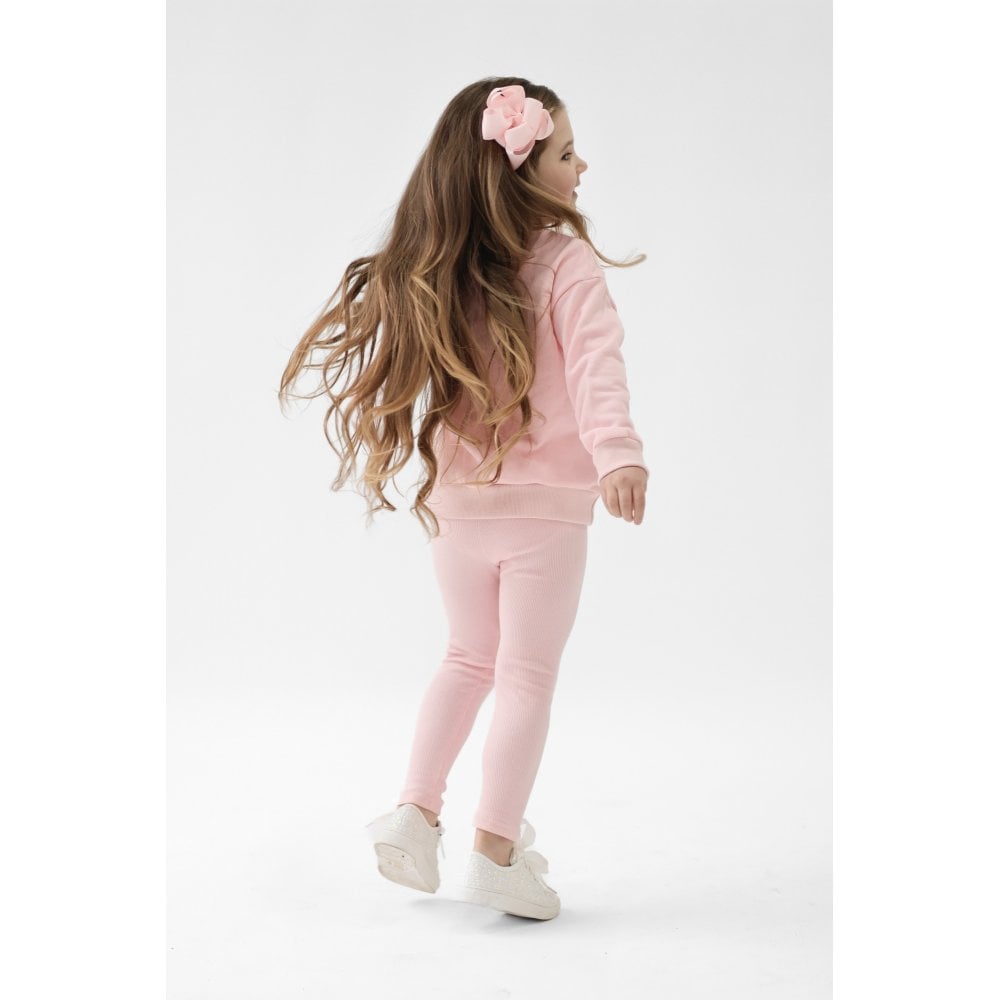 Saint Plain Legging Tracksuit Set Pink