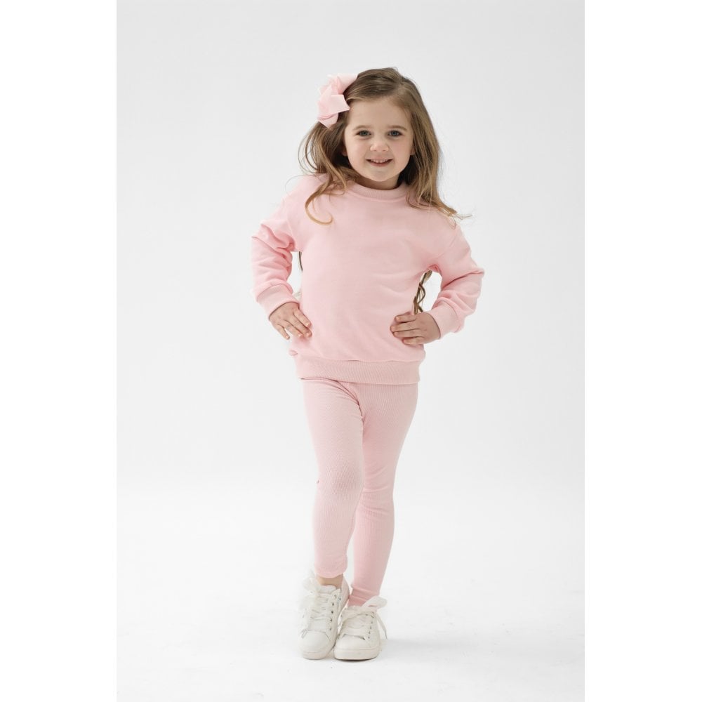 Saint Plain Legging Tracksuit Set Pink