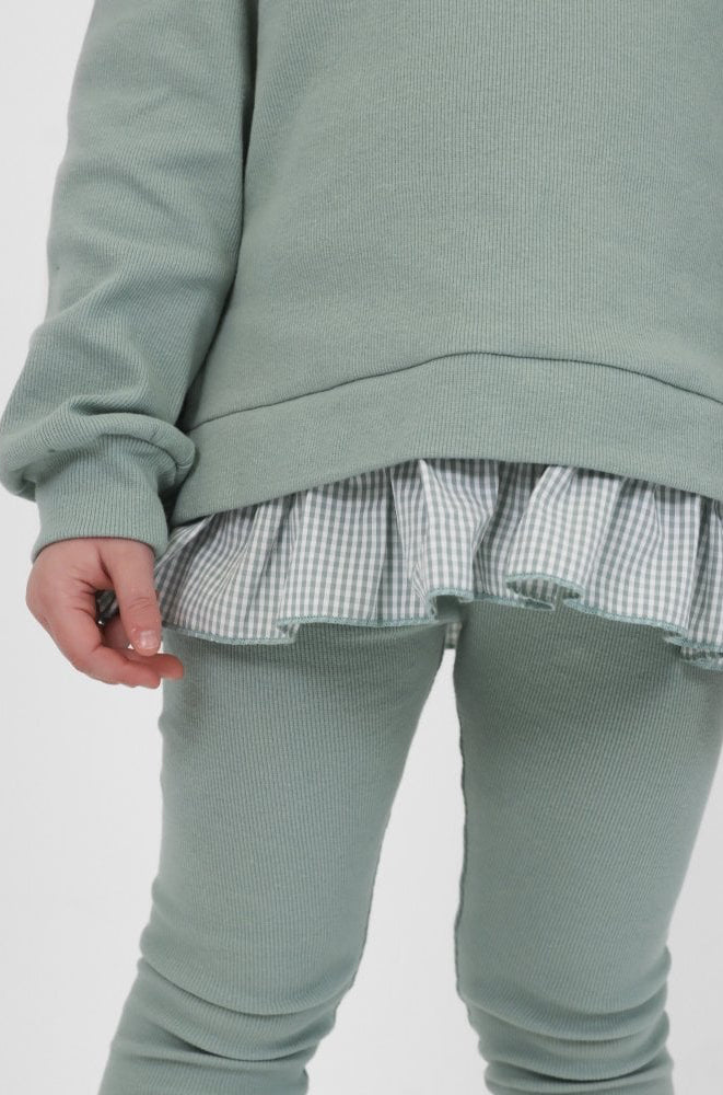 Orla Girls Ribbed Jumper & Legging Set Sage Green