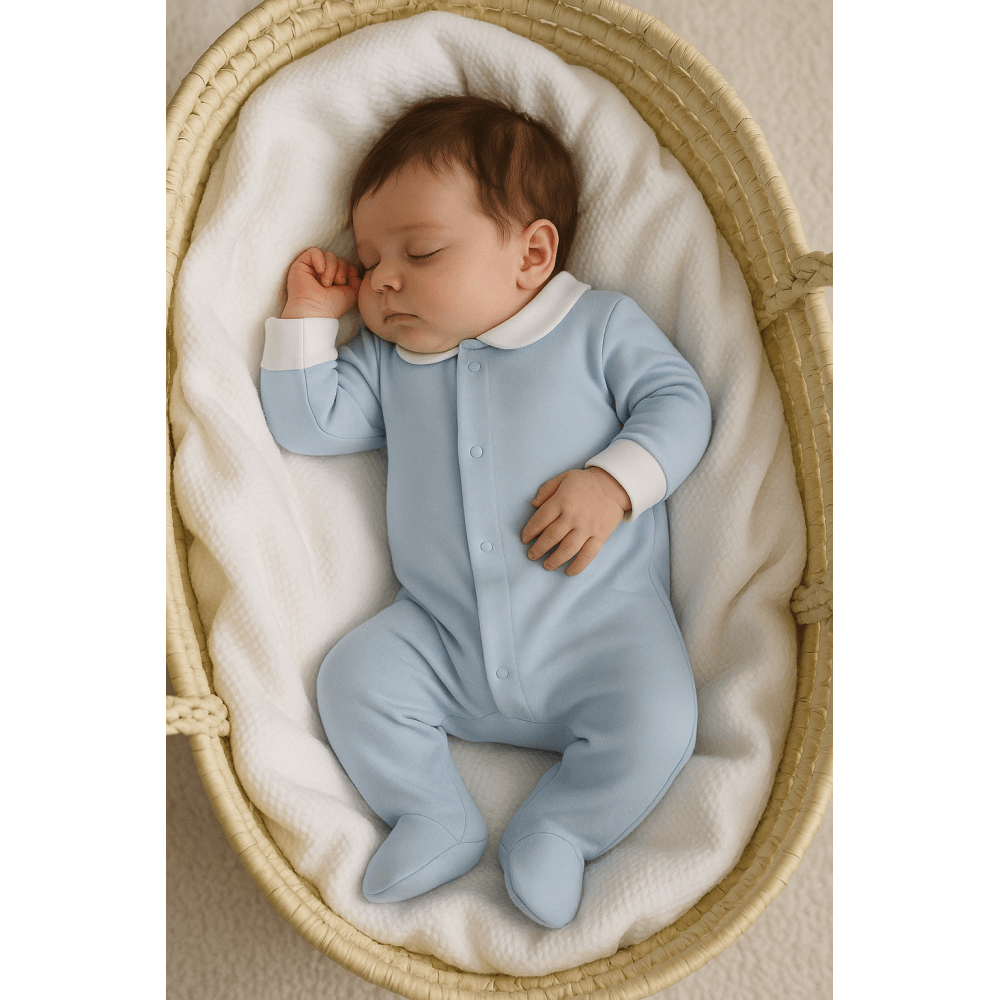 25BB-839 Baby Boys Blue Peterpan Babygrow