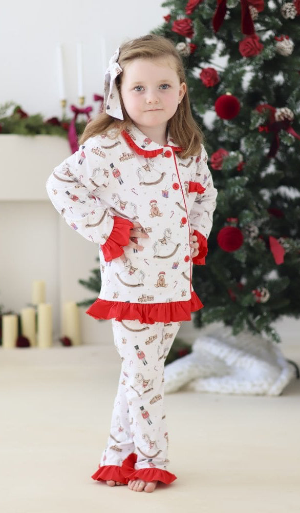 Christmas Traditional Print Girls Pyjamas