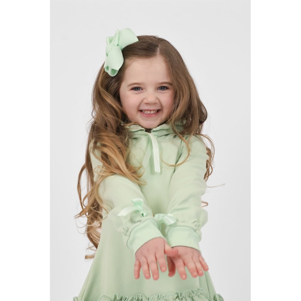 Tia Girls Frilly Ribbon Tracksuit Green