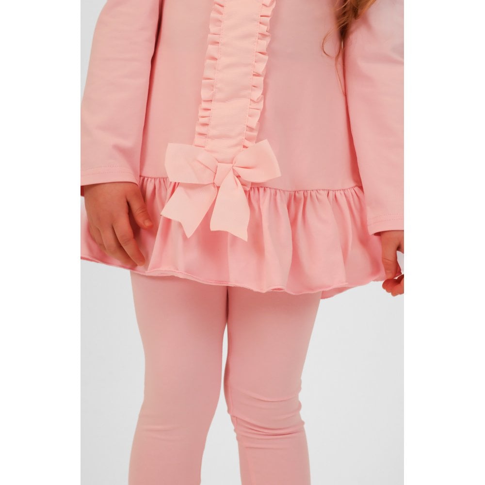 Bonnie Girls Frilly Bow Tracksuit Set Pink