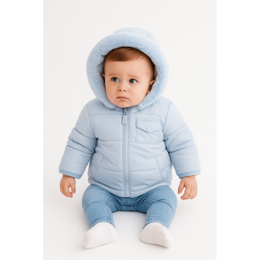 MB6507 Baby Boys Mintini Padded Coat Blue