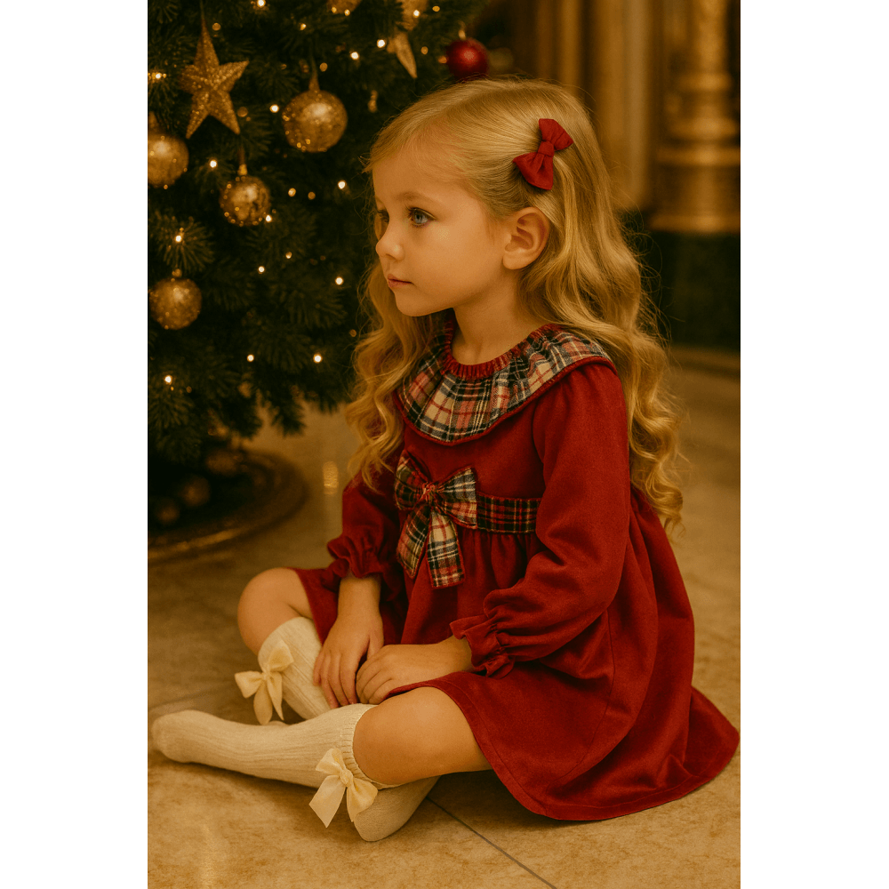 Edina Girls Red Tartan Dress
