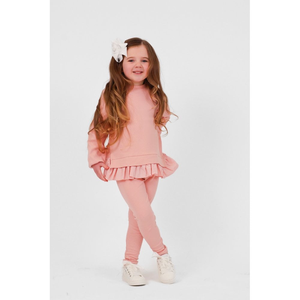 Orla Girls Ribbed Jumper & Legging Set Pink