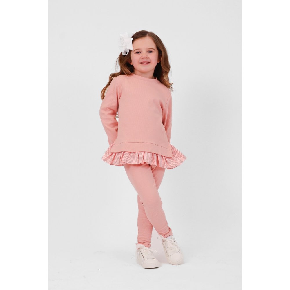 Orla Girls Ribbed Jumper & Legging Set Pink
