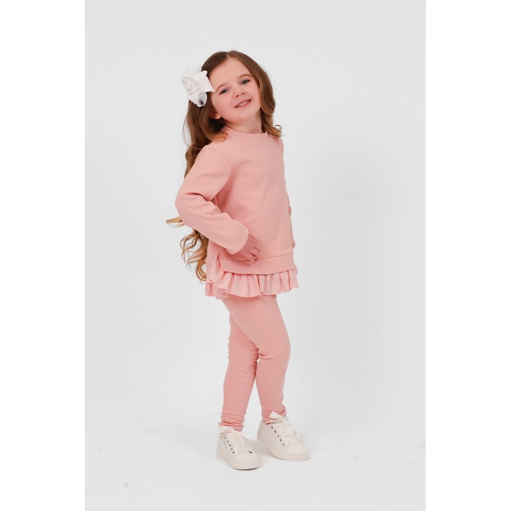 Orla Girls Ribbed Jumper & Legging Set Pink