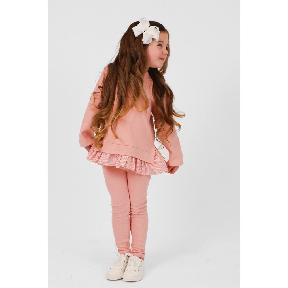 Orla Girls Ribbed Jumper & Legging Set Pink