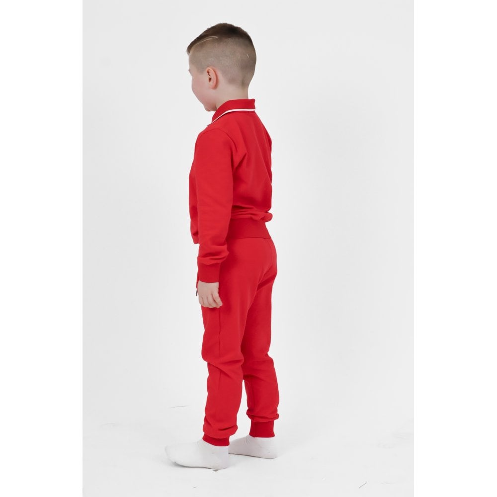 Harry Boys Zip Up Polo Tracksuit Red