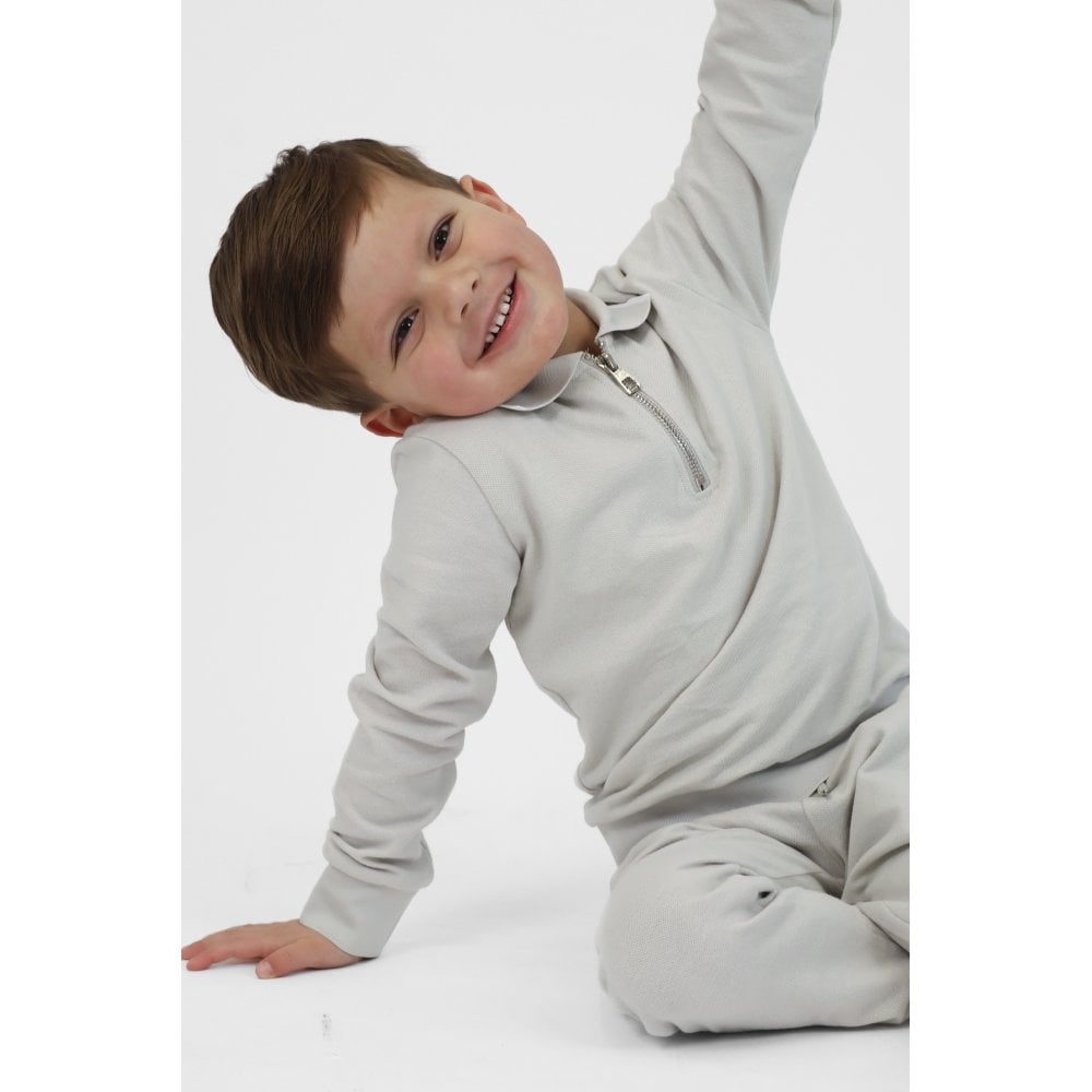 Harry Boys Zip Up Polo Tracksuit Grey