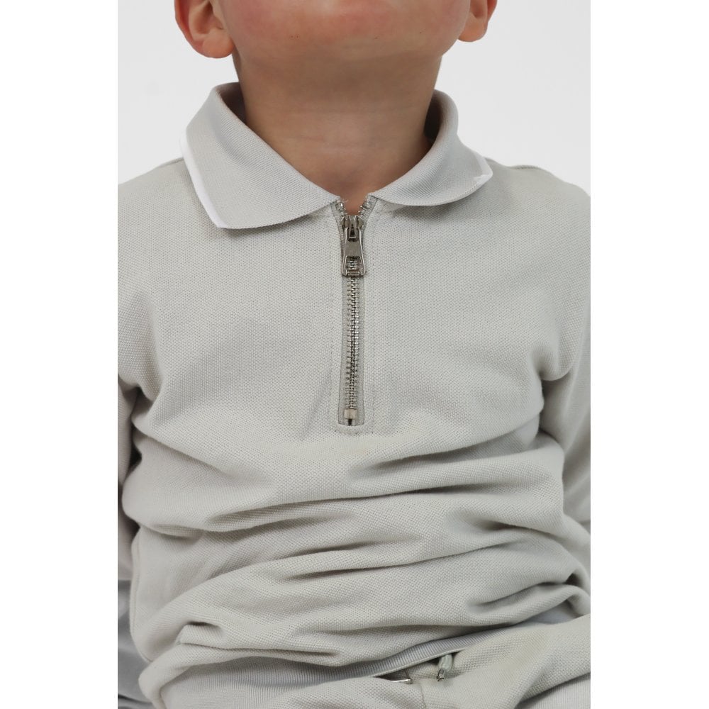 Harry Boys Zip Up Polo Tracksuit Grey