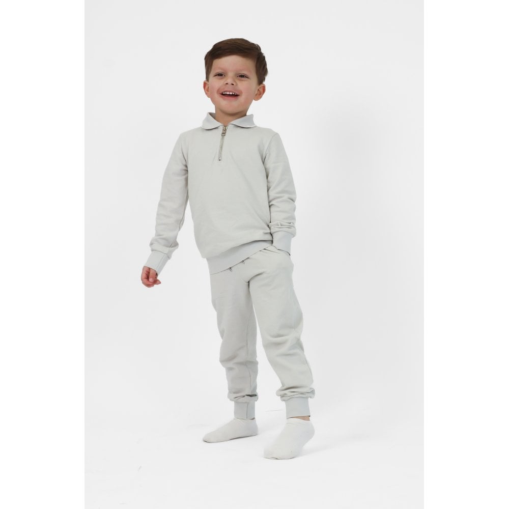 Harry Boys Zip Up Polo Tracksuit Grey
