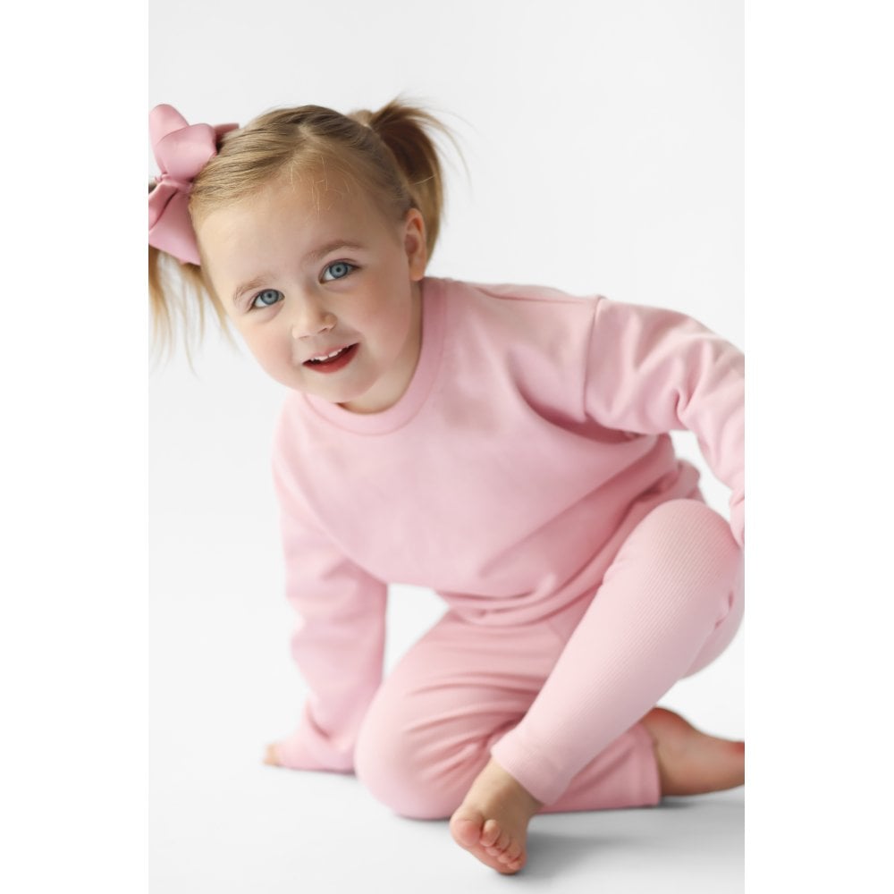 Saint Plain Legging Tracksuit Set Pink