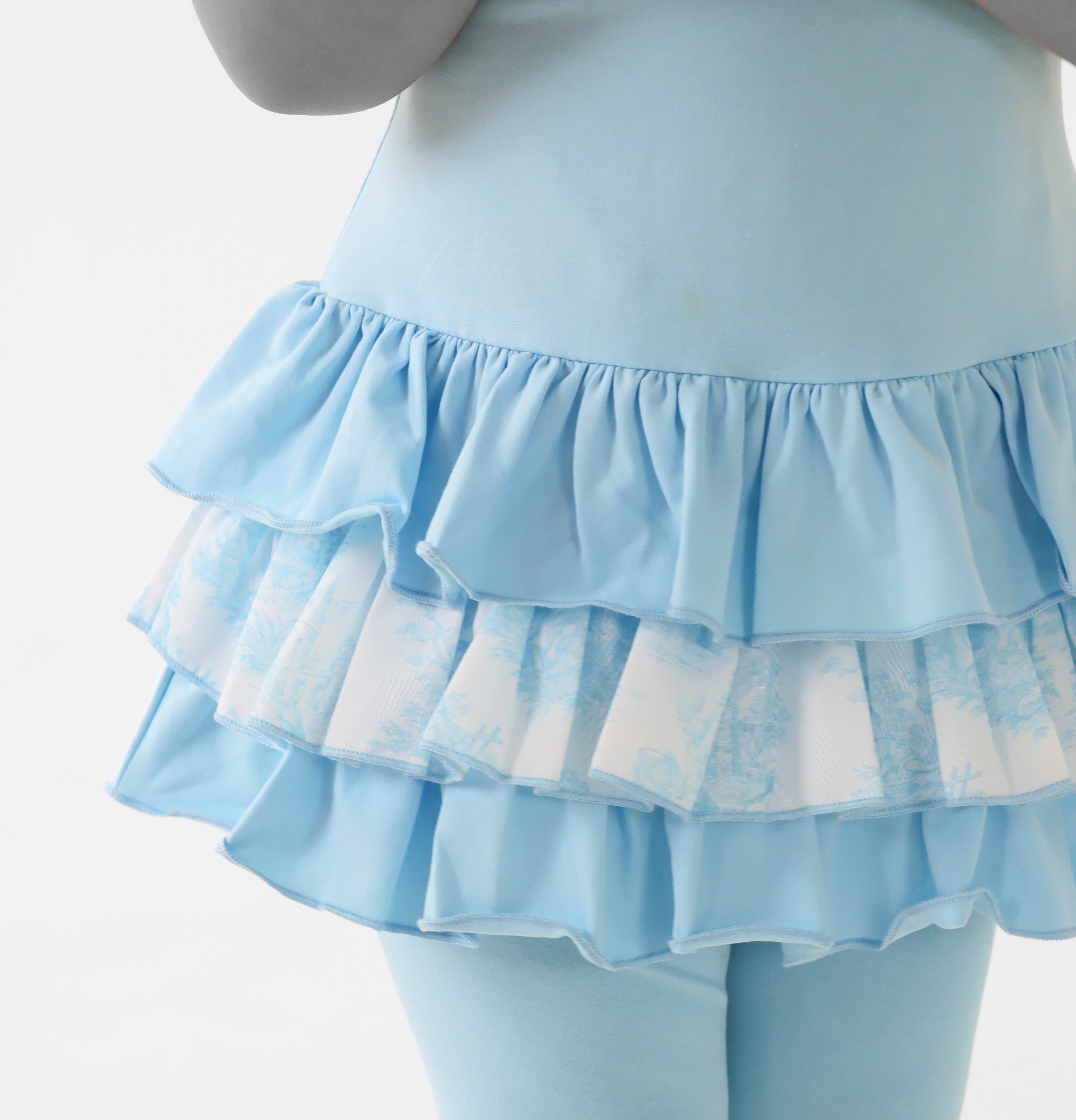 Willow Girls Frilly Bow Tracksuit Set Blue