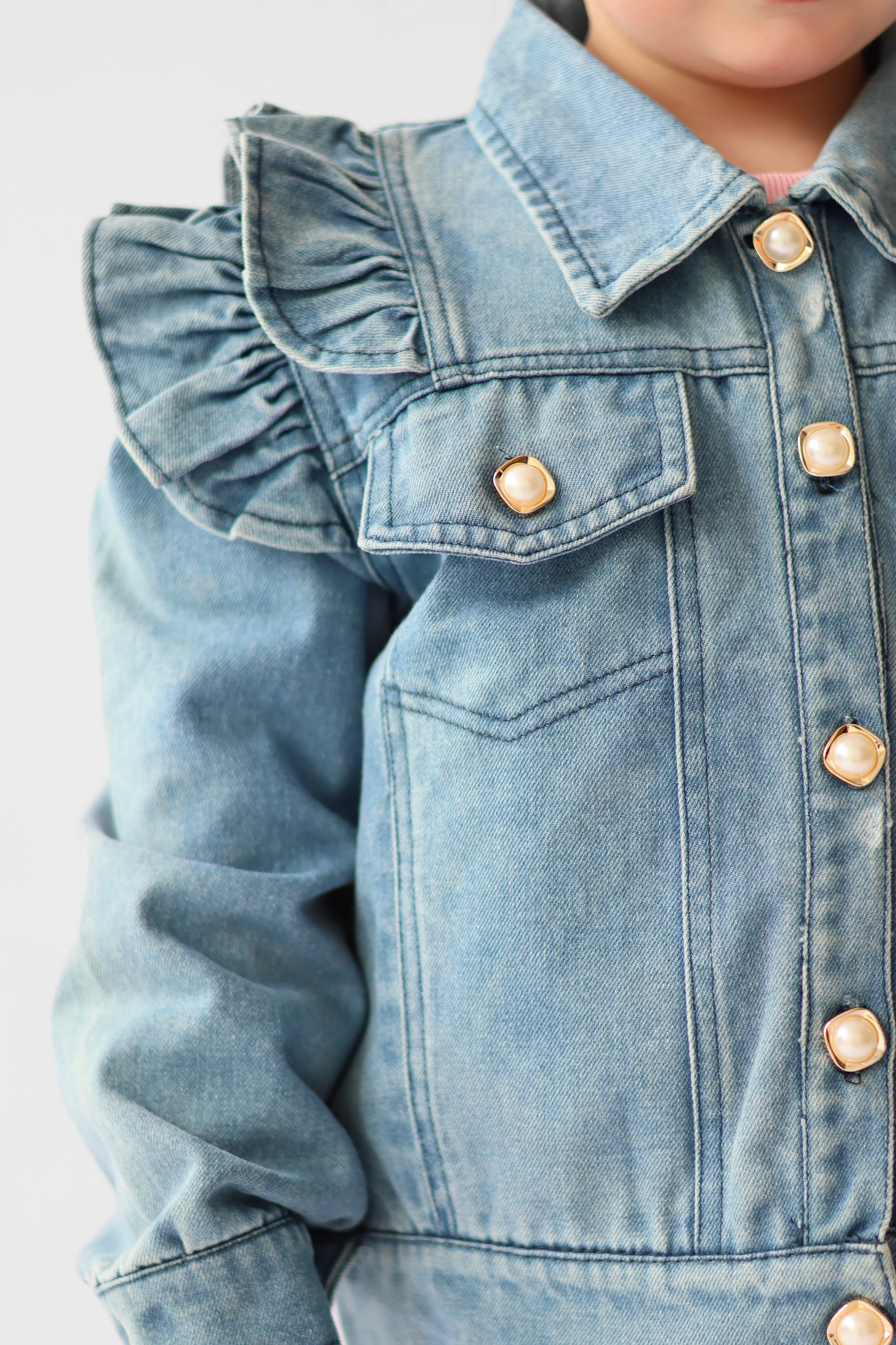 Georgia Girls Denim Frilly Jean Jacket