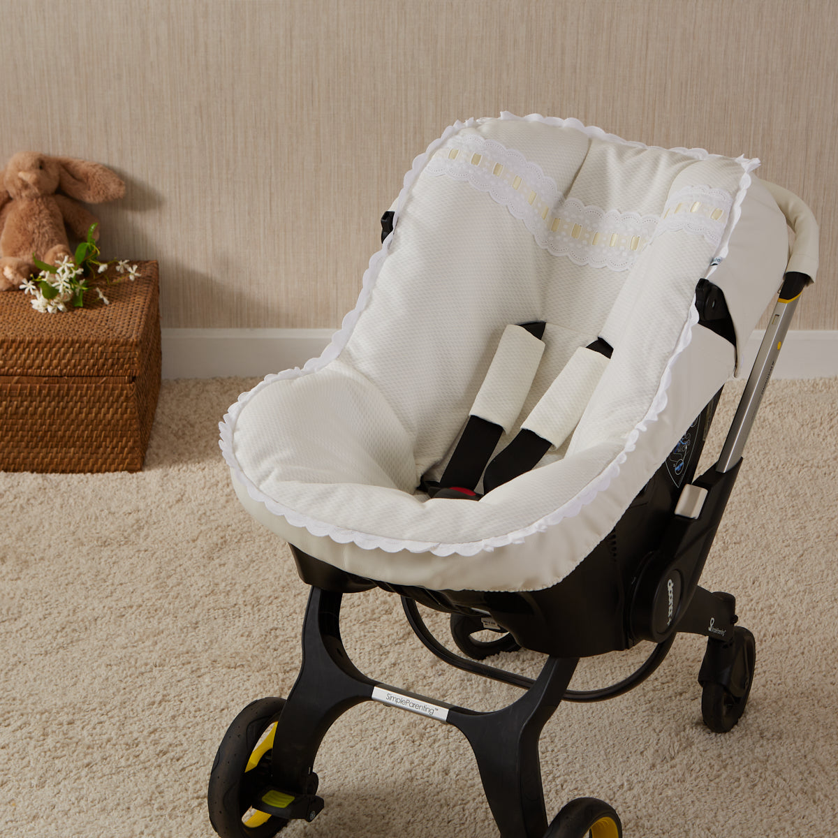 094237 Leatherette Doona Car Seat Cover Cream