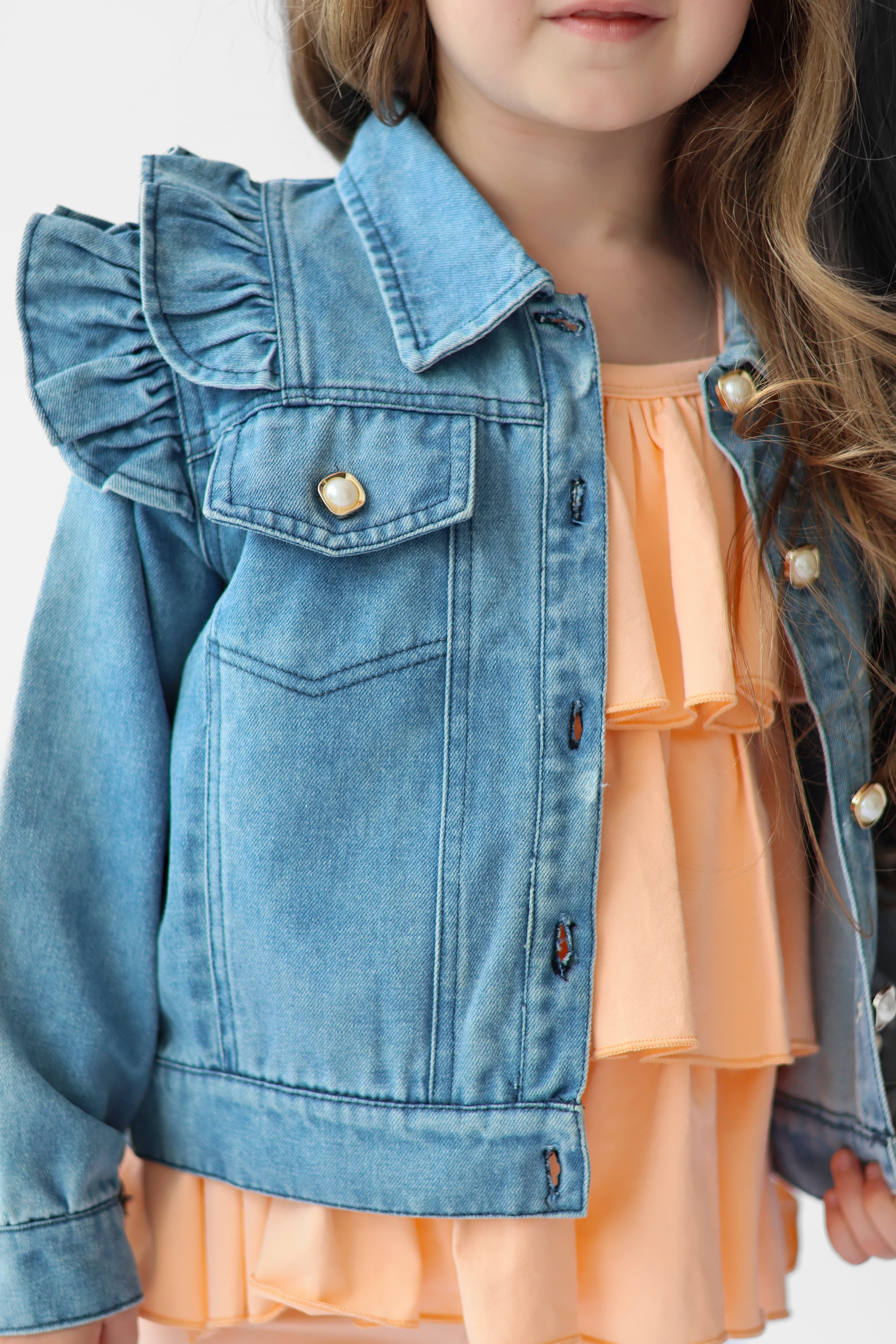 Georgia Girls Denim Frilly Jean Jacket