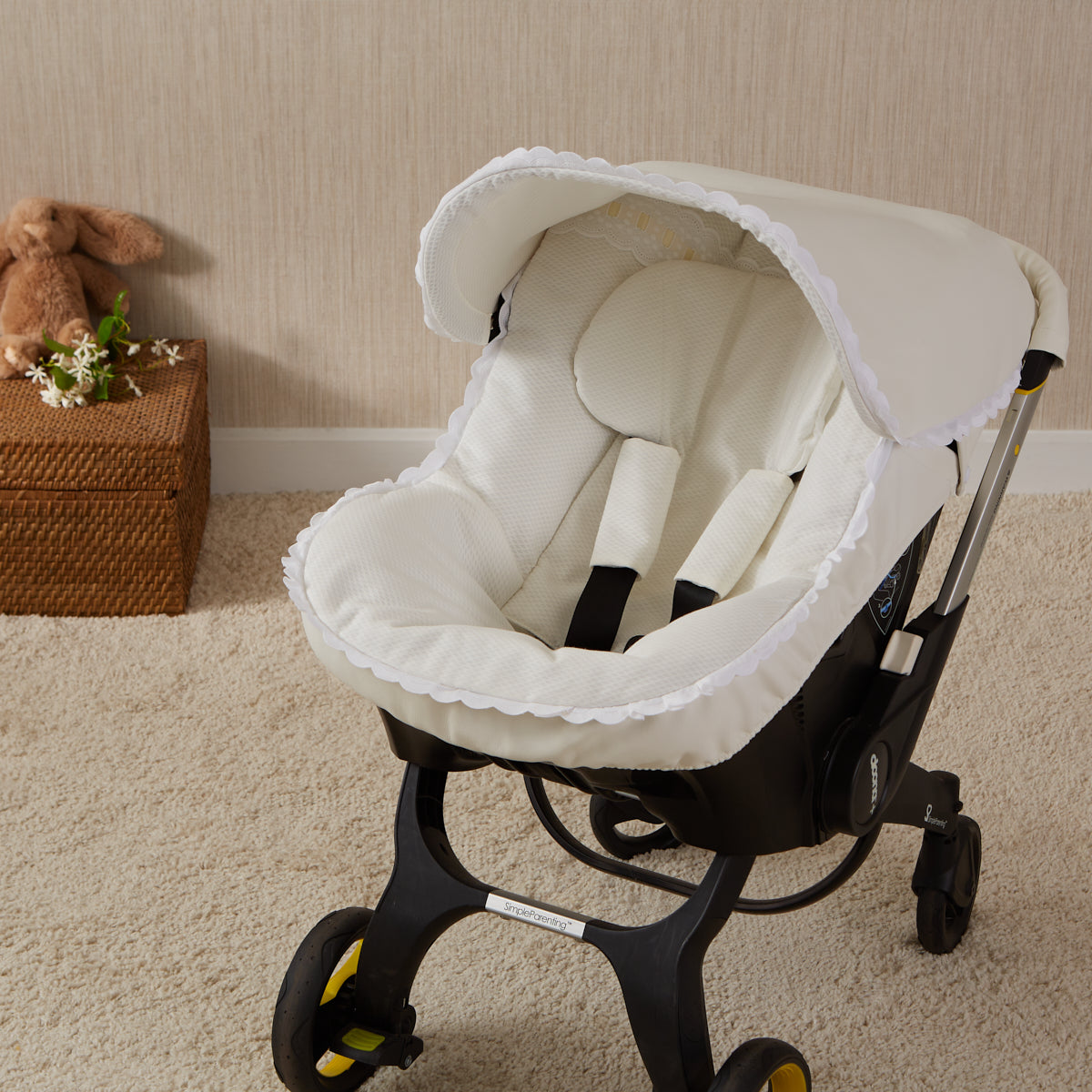094237 Leatherette Doona Car Seat Cover Cream