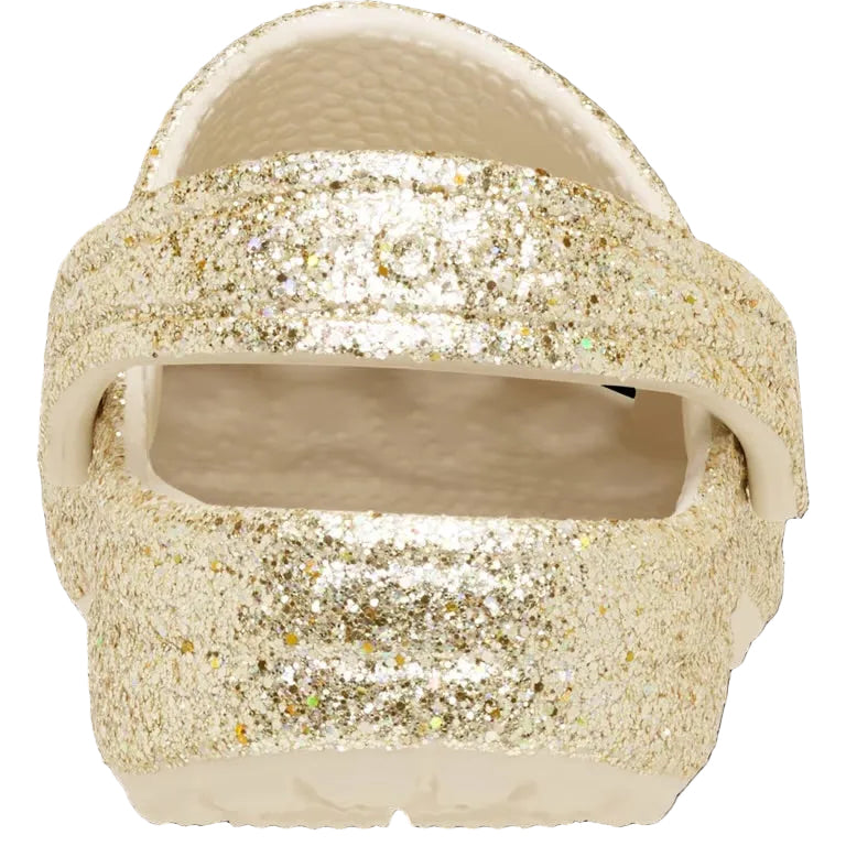 Crocs Classic Girls Gold Glitter Clog