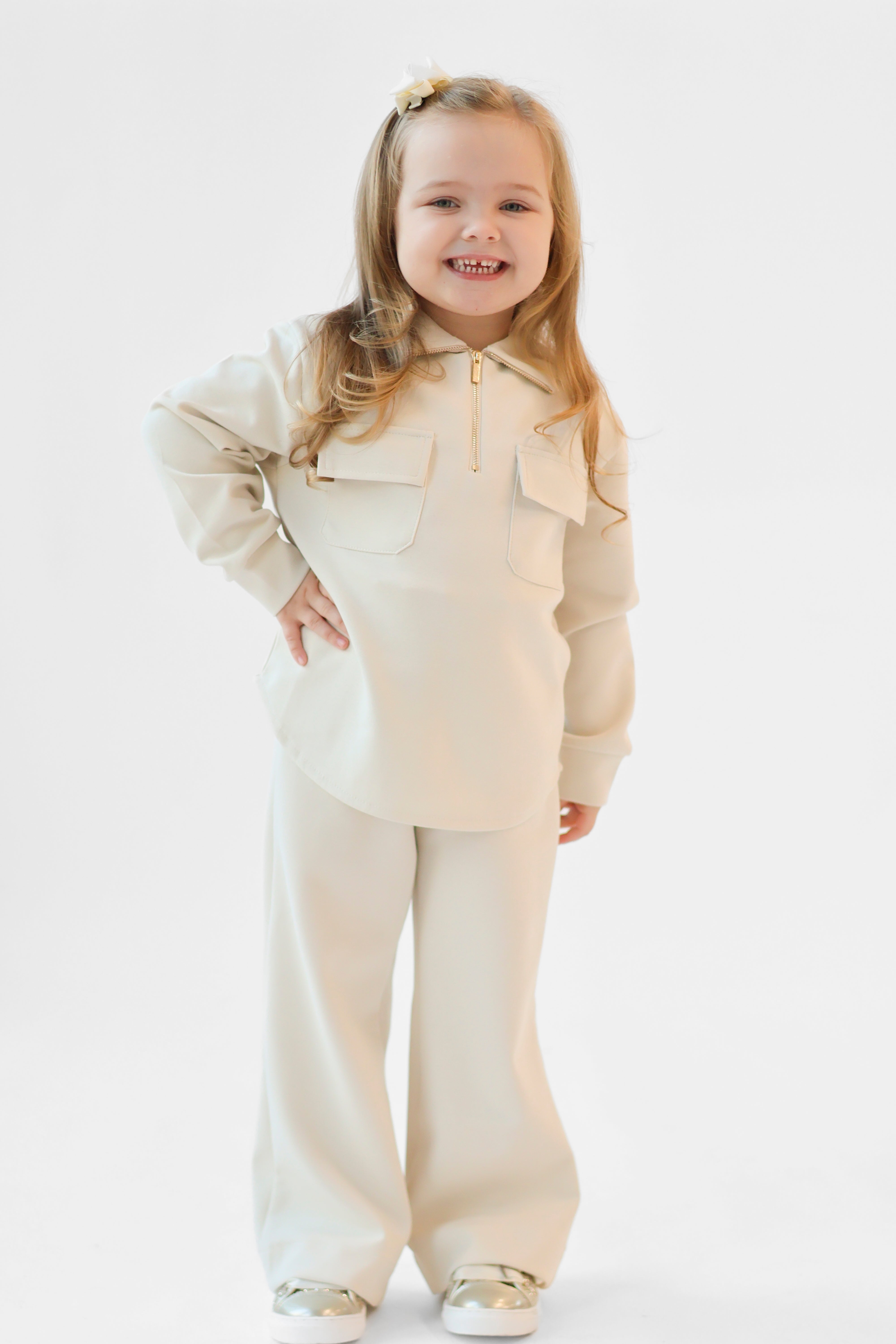 Gemma Kids Co-ord Tracksuit Beige