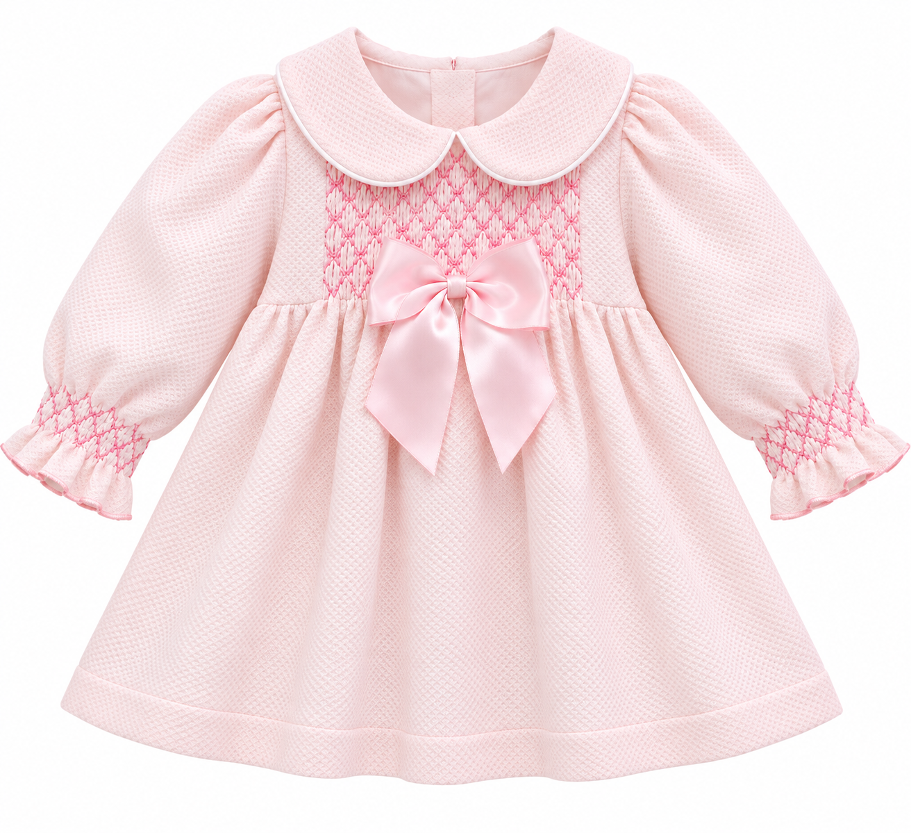 2536 Baby Girls Puff Dress Pink