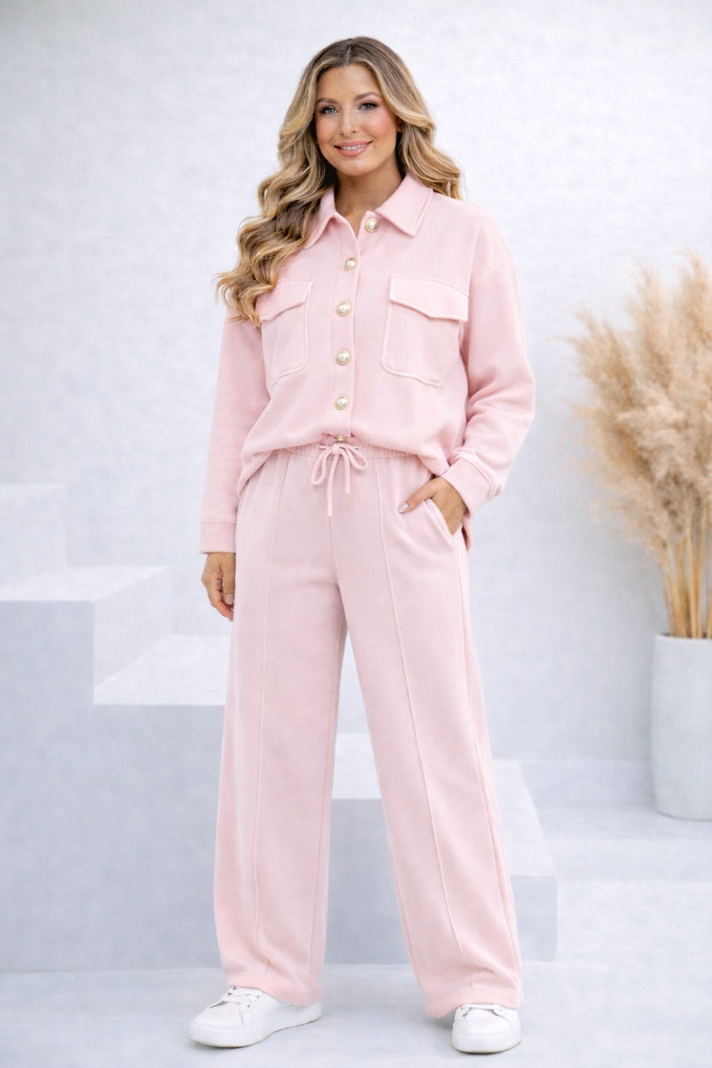 Grace Ladies Co-ord Tracksuit Set Pink