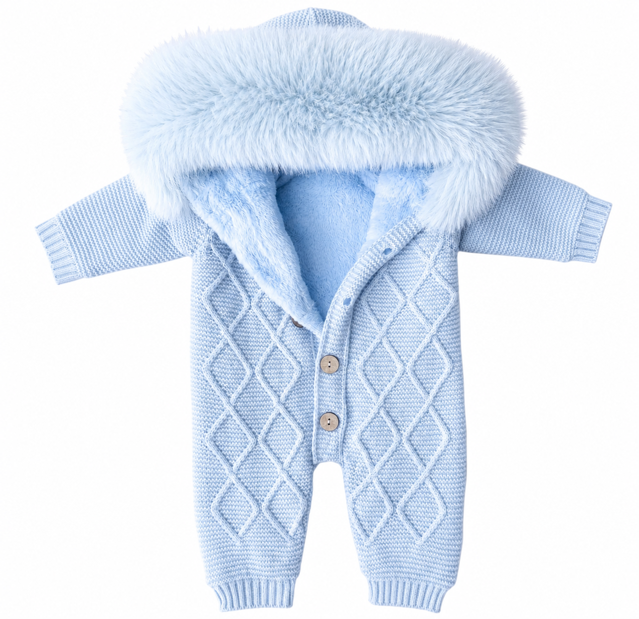 Eva Bella Signature Faux Pram Suit Blue