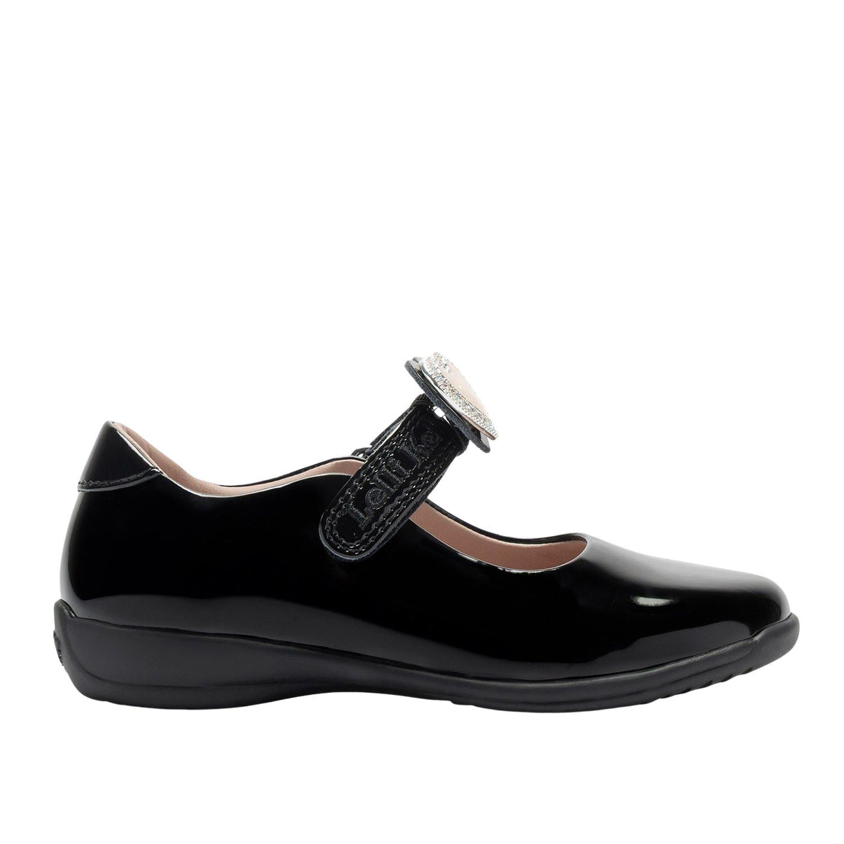 Lelli Kelly Sabrina Black Patent School Shoes F Fit LKS08467
