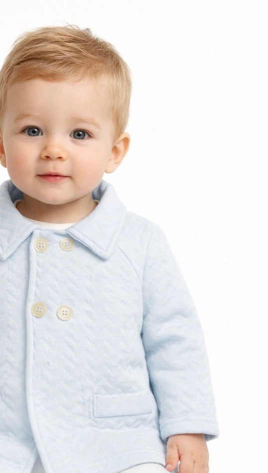 Pex Baby Boys Blue Lightweight Coat Jacket