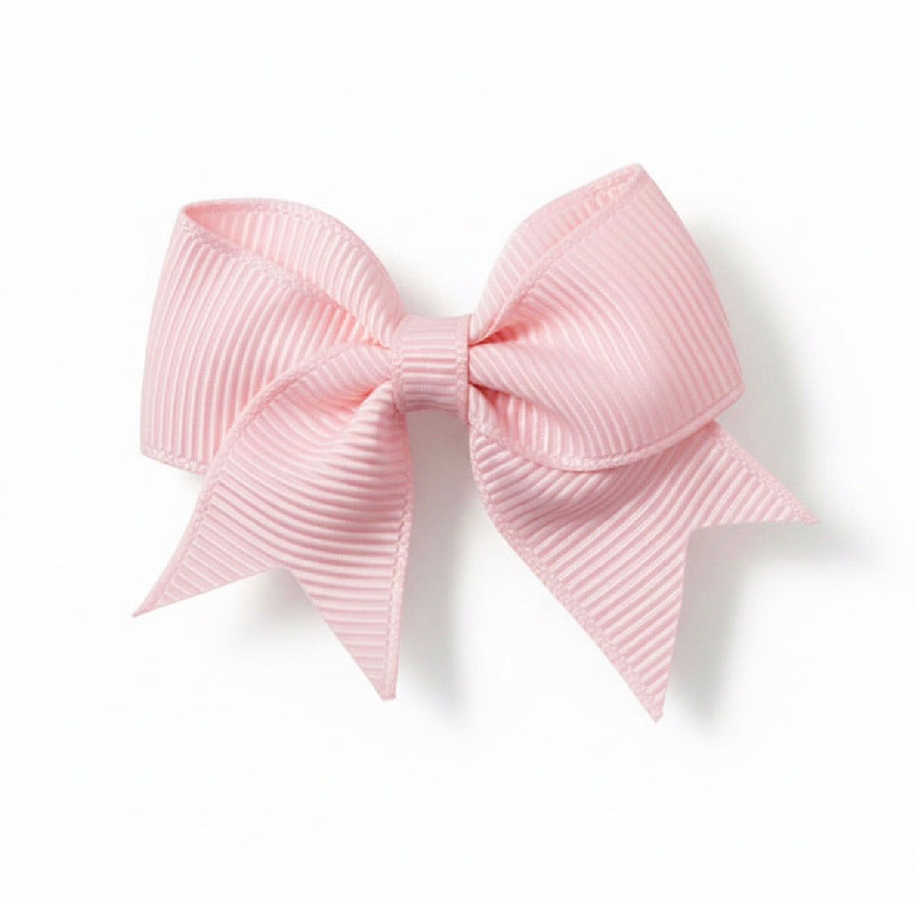 Flat Baby Hair Bow Clip Baby Pink