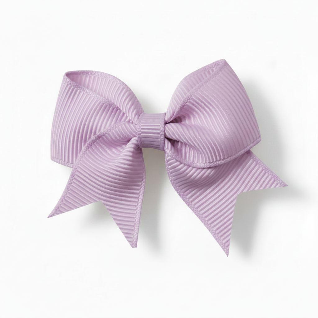 Flat Baby Hair Bow Clip Lilac