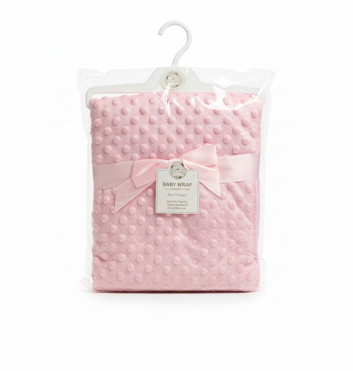 Baby Girls Pink Bobble Wrap Blanket