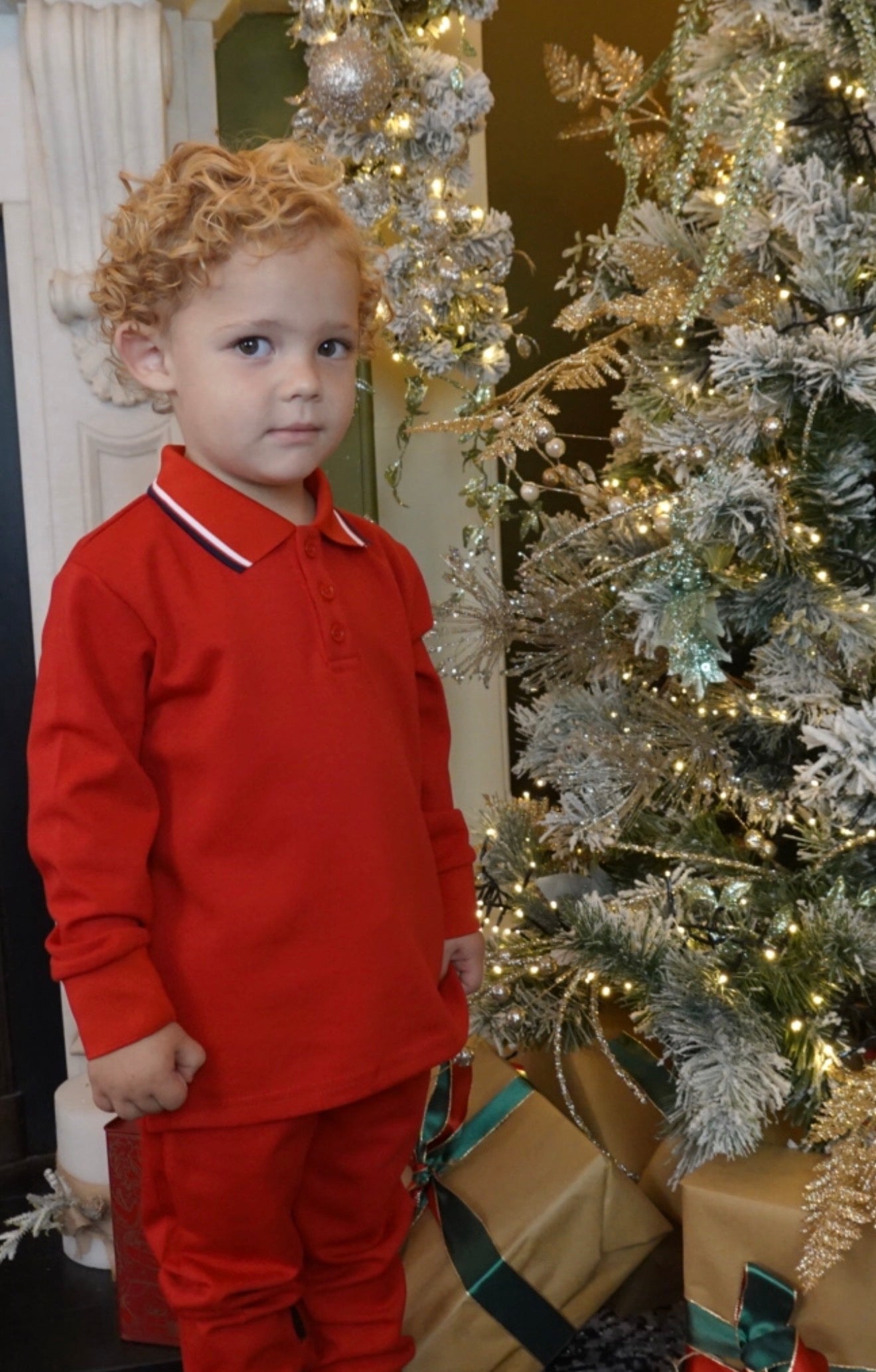 Albie Boys 2 Piece Smart Tracksuit Red