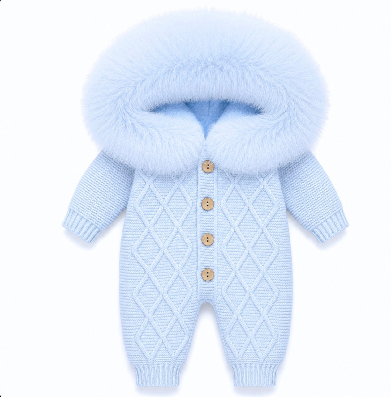 Eva Bella Signature Faux Pram Suit Blue