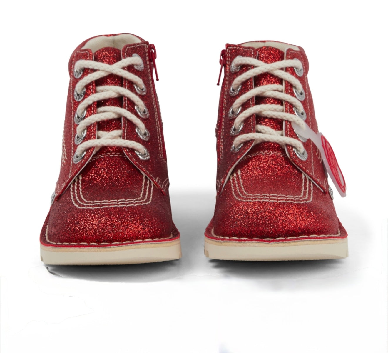 Kick Hi Zip Red Glitter Kicker Boot