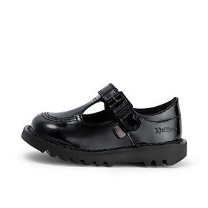 Kick T Velcro Black Pat