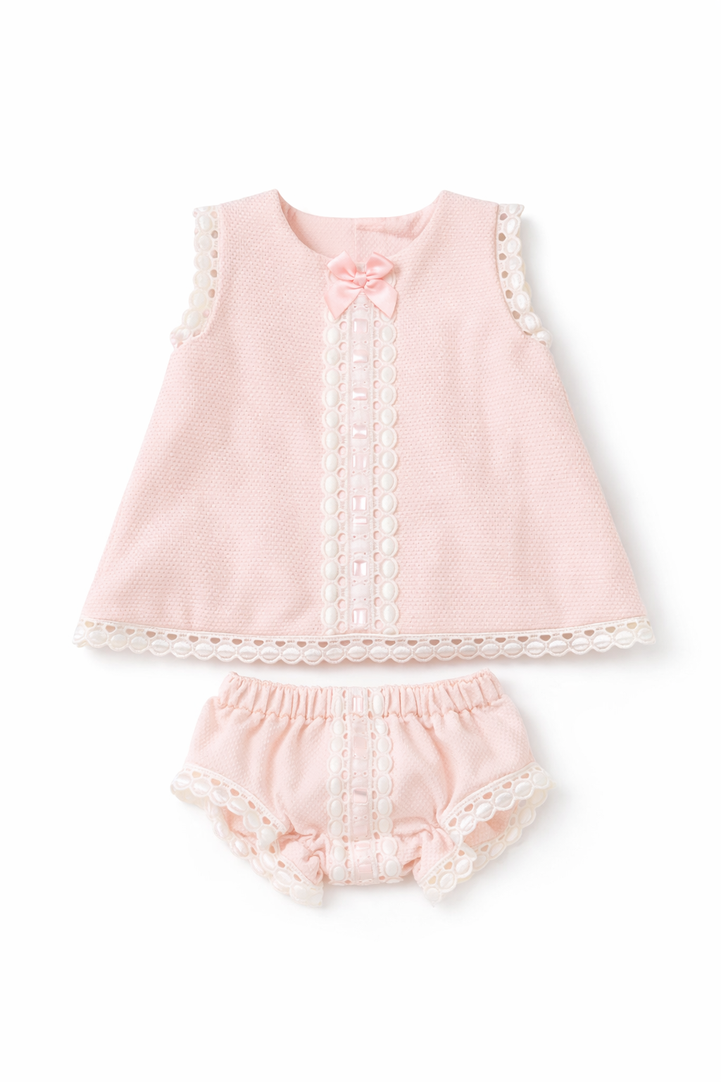 SG224 Baby Girls Pink T Dress & Bloomers Pink